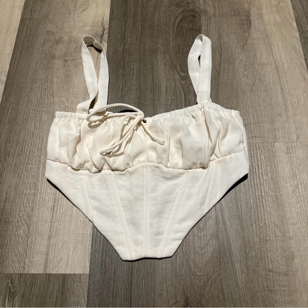 Princess Polly Cream Crop Top